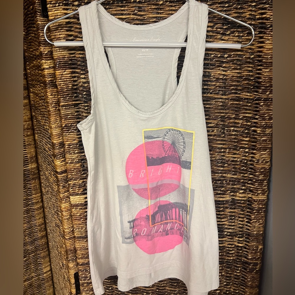 American Eagle Outfitter- Tank‎ Top- Bright Romance- Size:XS, Pre-Owned